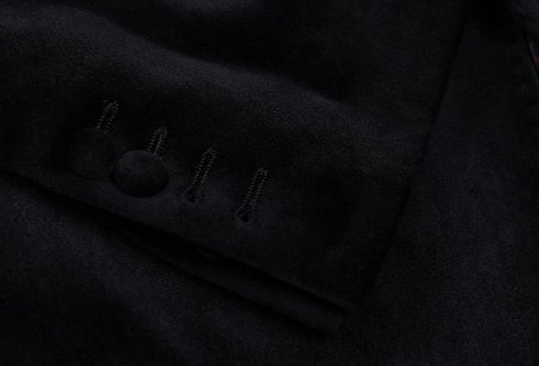 Black Velvet Tuxedo Jacket – Inspired by Men's Modern Suits for Wedding Plus Size